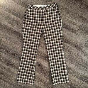 Pearl Woven Plaid Cuffed Pant